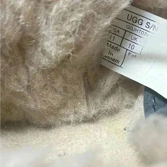 UGG Men's Ascot Slipper Loafer Slip On Size 11 Blue Suede Sheepskin Sherpa Fury - Picture 6 of 10